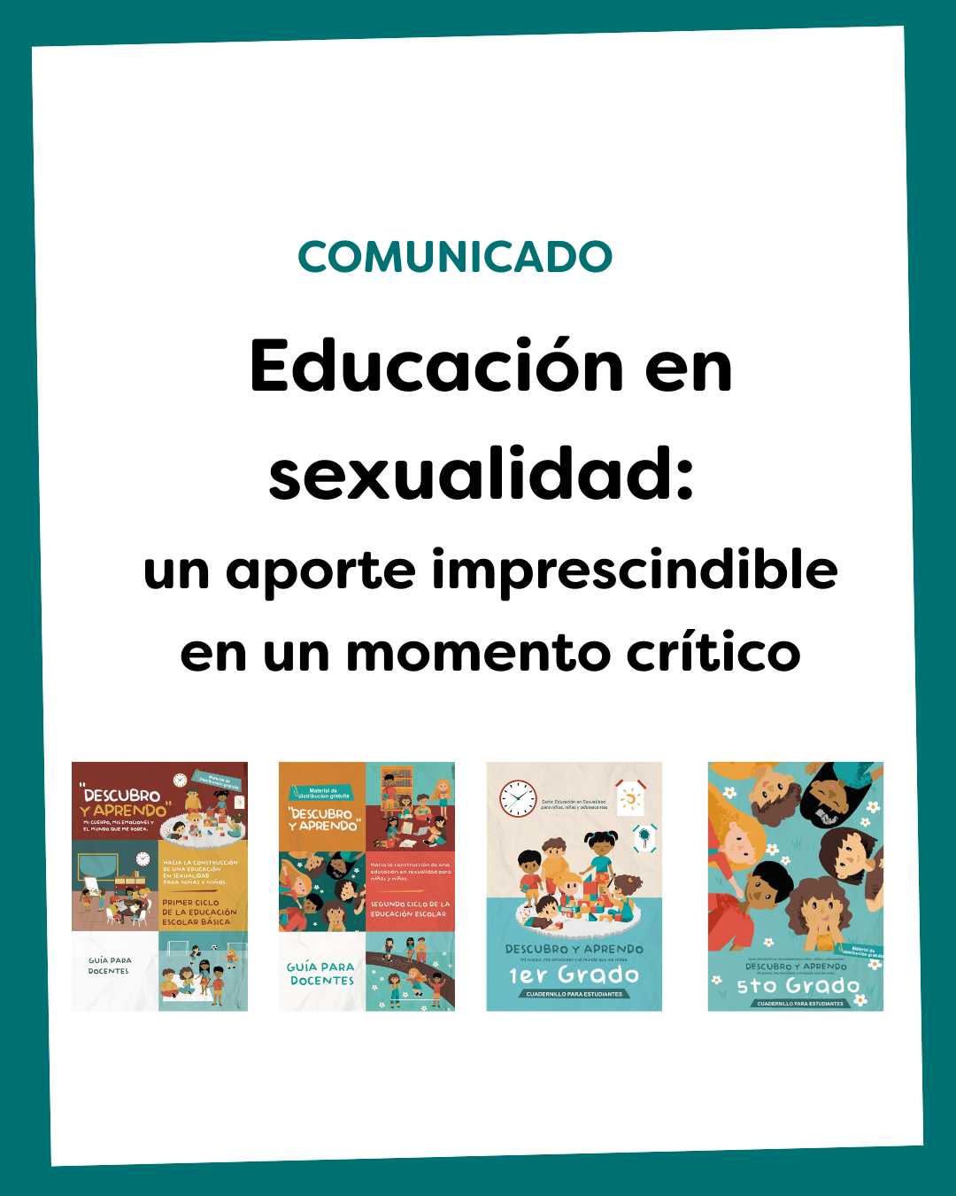 Comunicado: «Educación en sexualidad: un aporte imprescindible en un momento crítico»